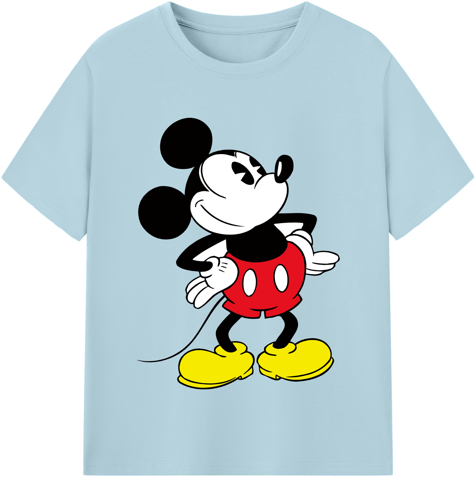 （画像用） ミッキーマウス Mickey Mouse 綿100％半袖Tシャツ（フロントプリント）